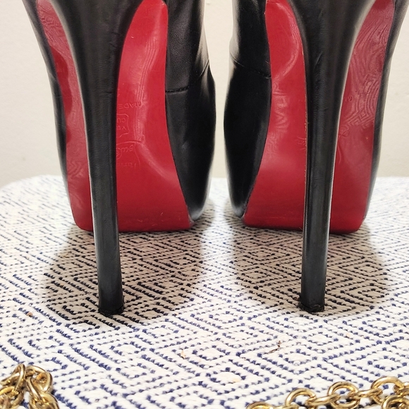 - CHRISTIAN LOUBOUTIN SZ 38/8 DAFFADIL RED BOTTOM 6" PUMP HEELS LN - Picture 9 of 14